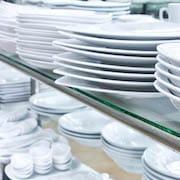 Glass shelves and display cabinets