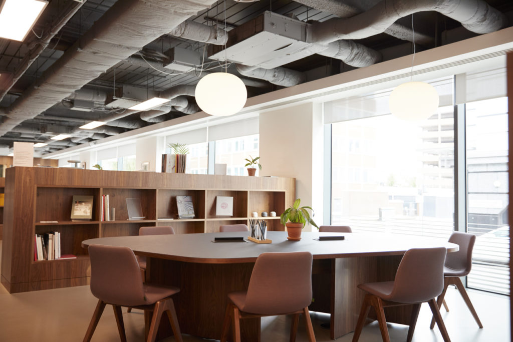 Modern Meeting Are with Glass Patricians Office