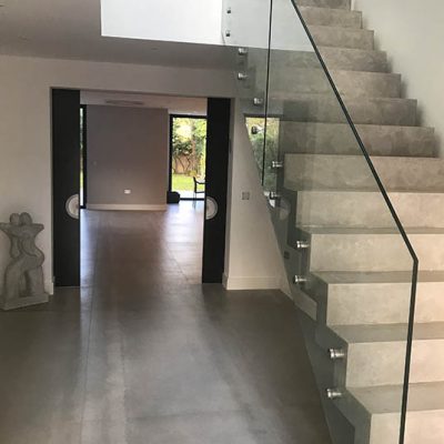 Glass Balustrade on Concrete Stairs